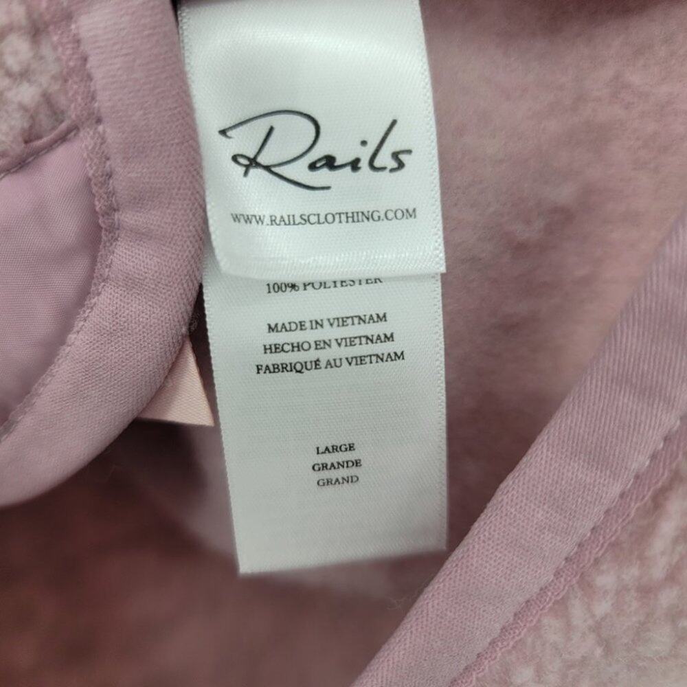 Rails Soft Sherpa Relaxed Fit Plush Sherpa Jacket Coat In Lilac Size Large - Picture 4 of 6